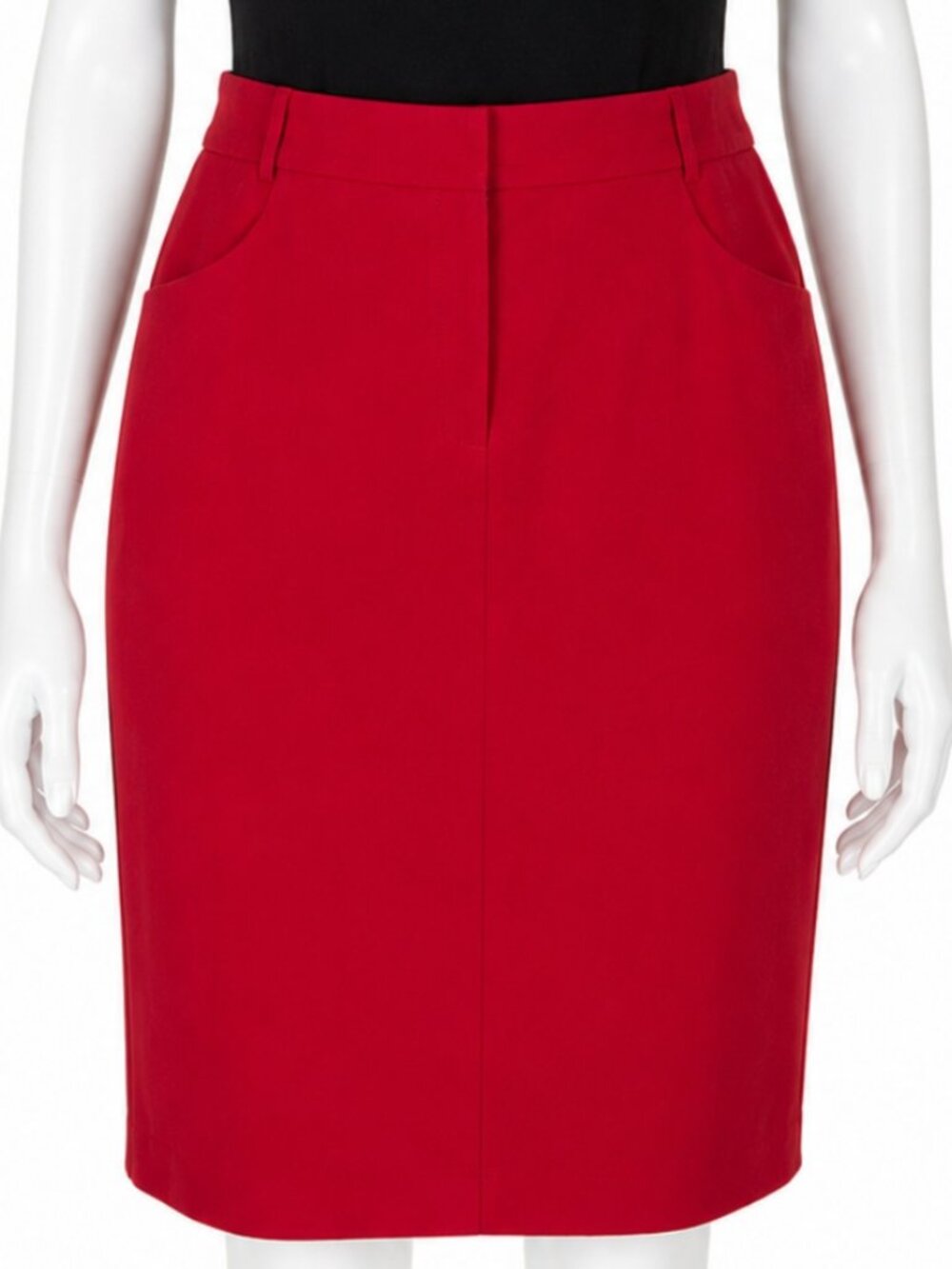 Calvin Klein Red Pencil Skirt Womens 14W